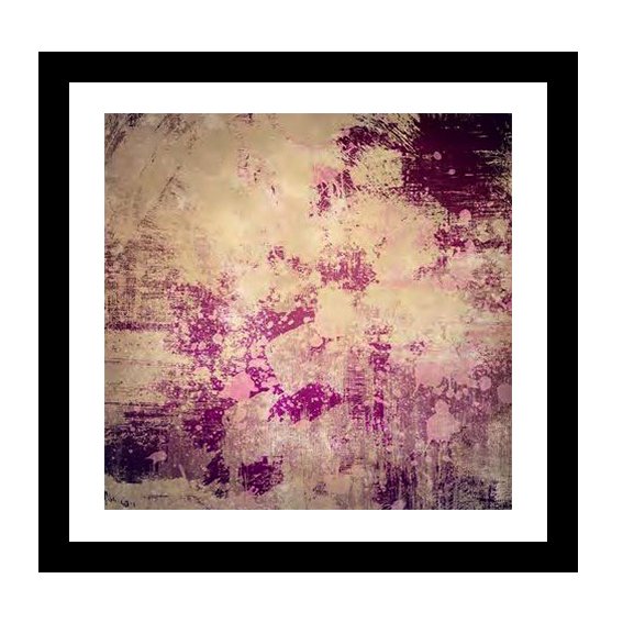 Pink Grunge Abstract Painting Print 2
