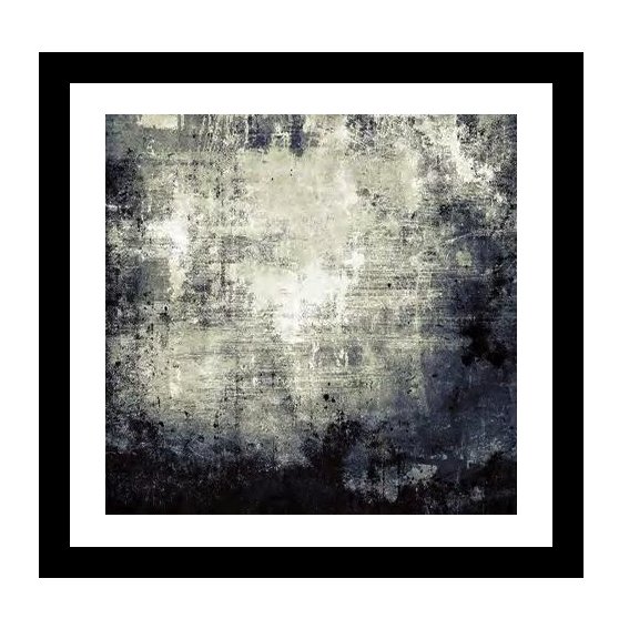Blue with Grey Abstract 2 Print