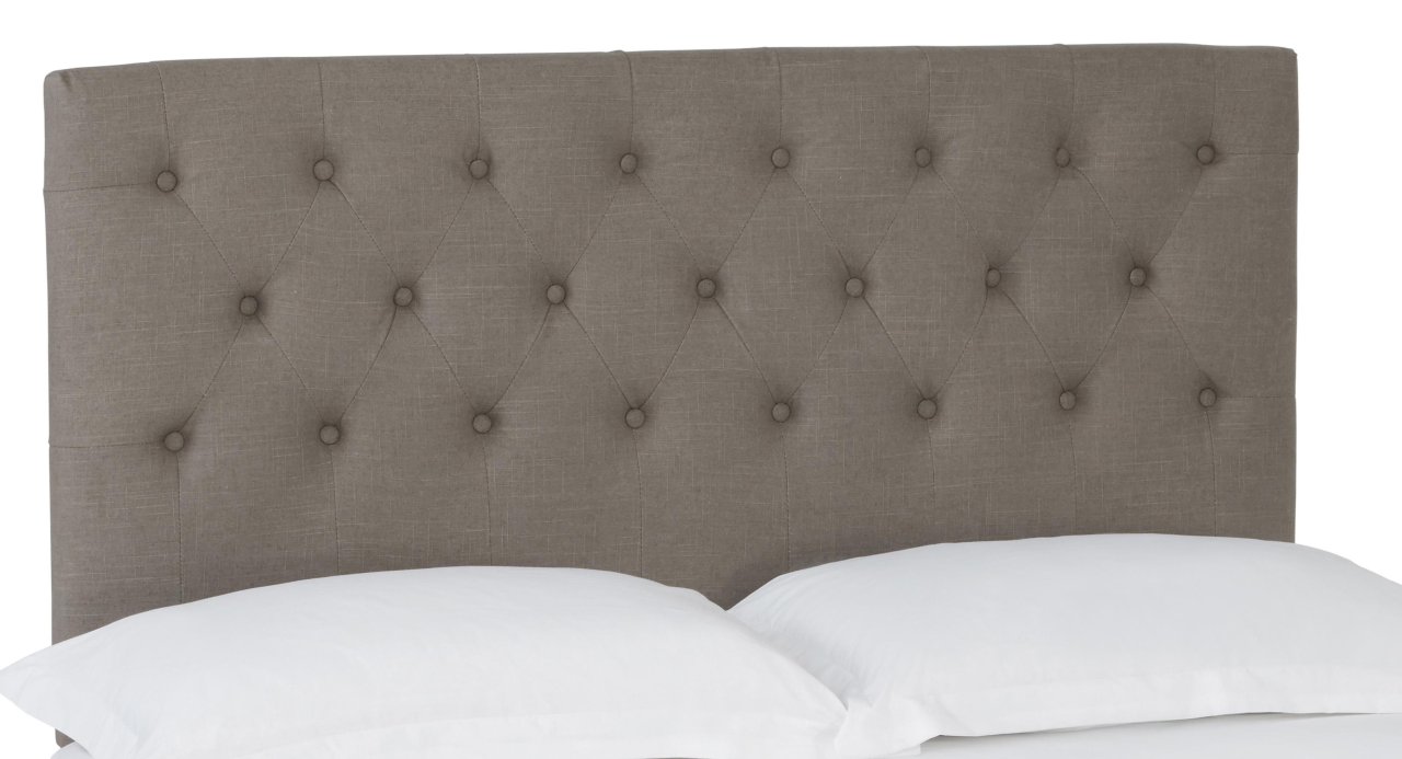 Mai Grey Linen Kingsize Headboard