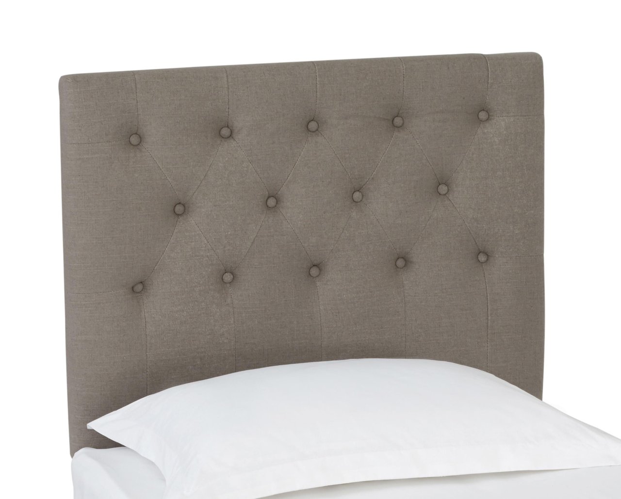 Mai Grey Linen Single Headboard