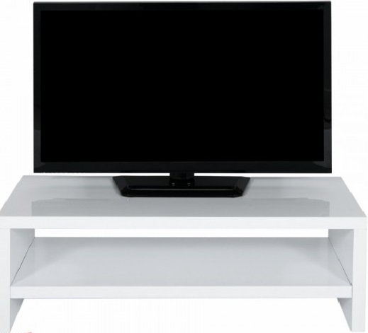 Charles TV unit in White Gloss with Shelf