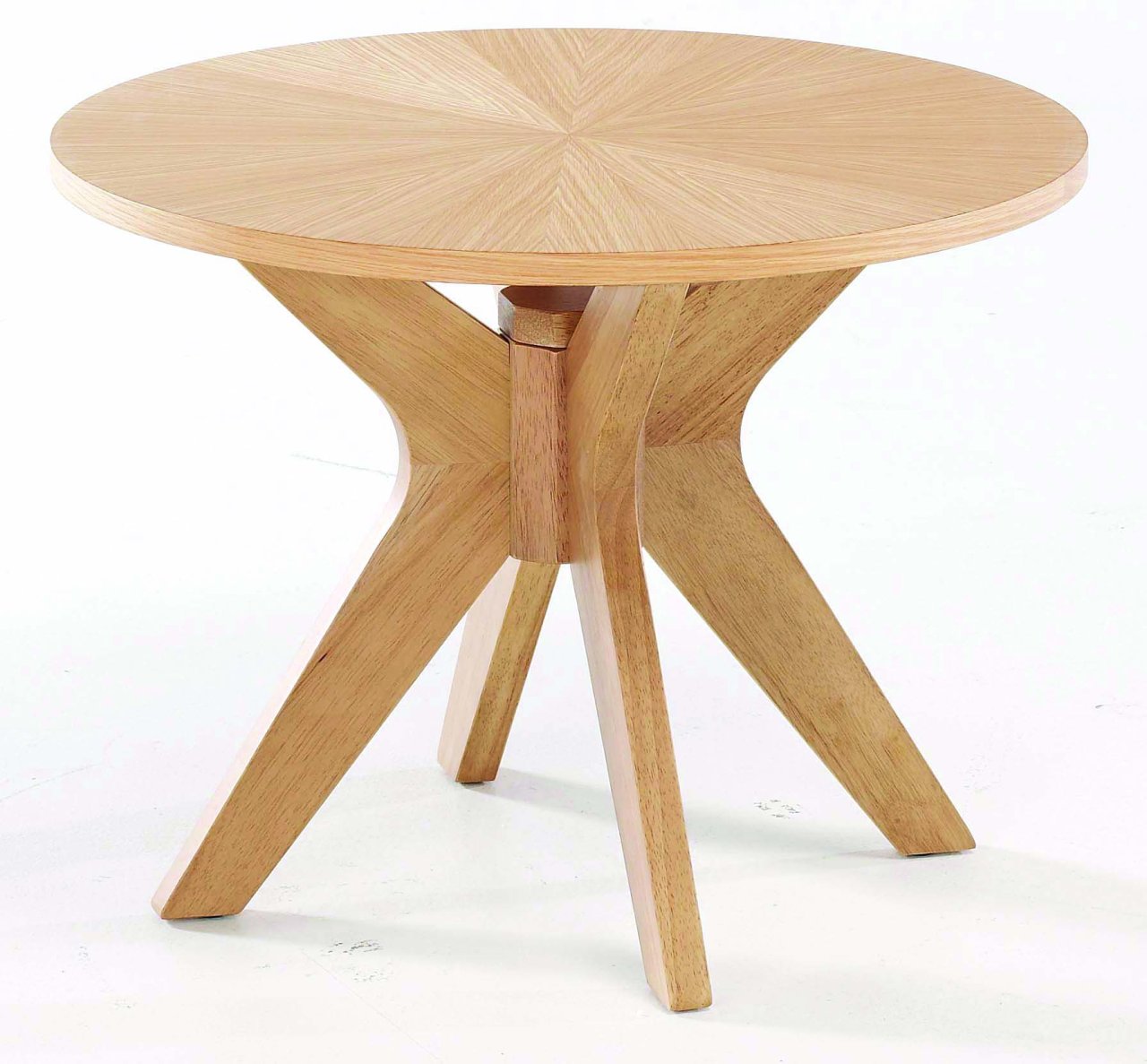 Marina Oak Circular Lamp Table 