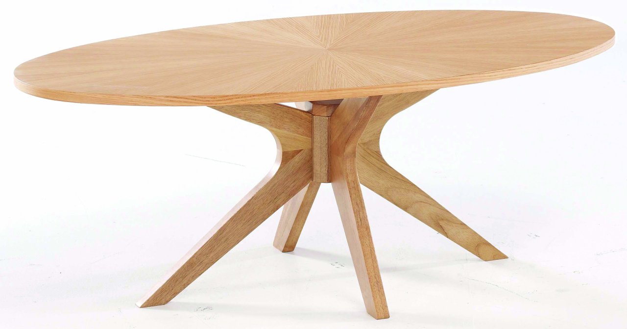 Marina Oak Oval Coffee Table 