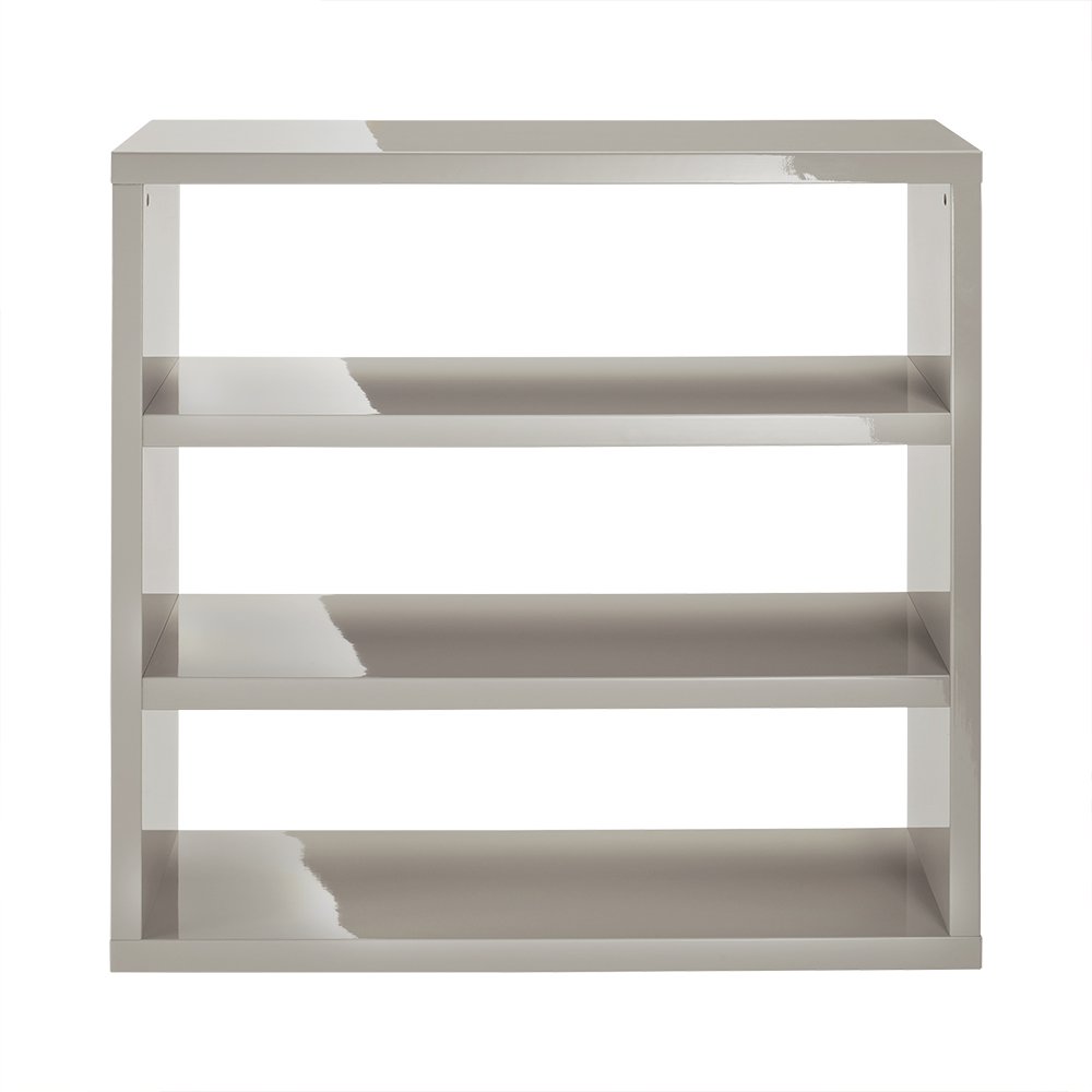 Paris Stone Gloss Three Shelf Open Bookcase
