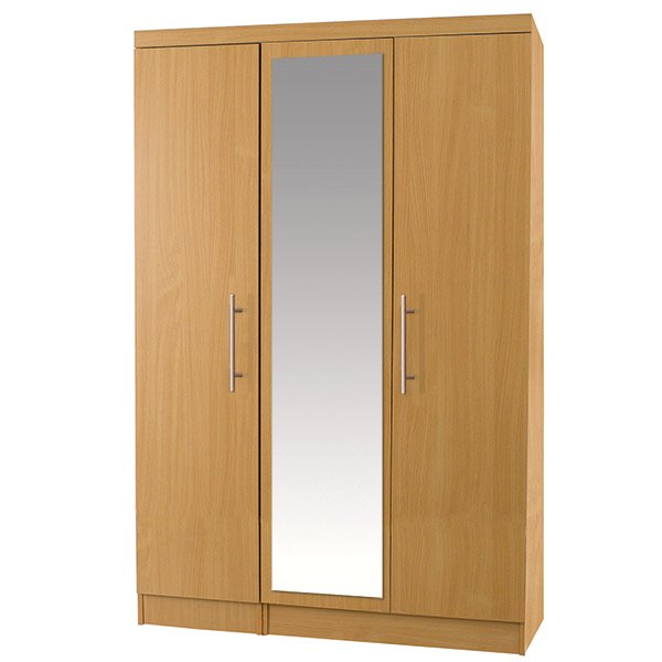 Maison Three Door Wardrobe with Mirror
