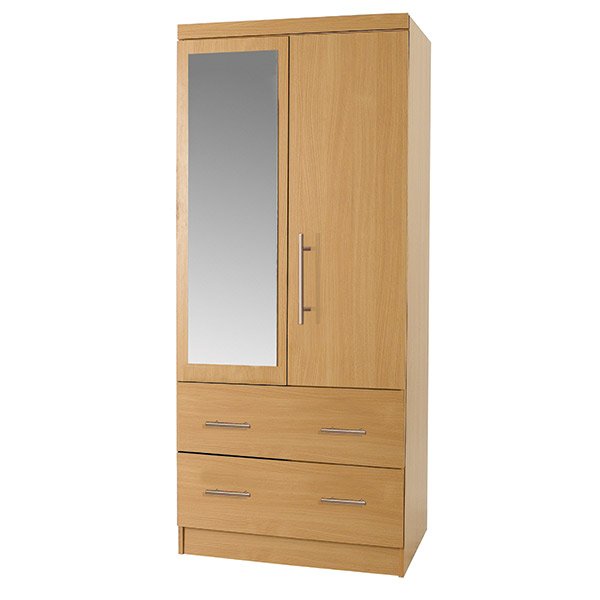 Maison Two Door Two Drawer Wardrobe with Mirror