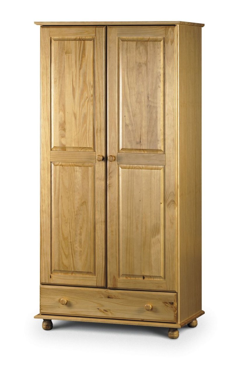 Pipa 2 Door - 1 Drawer Wardrobe - Solid Pine