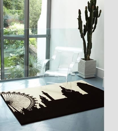 London Sky Silhouette Rug