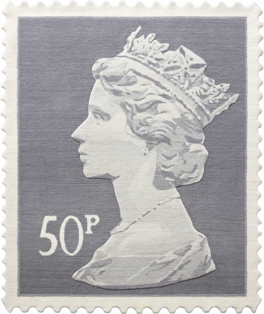 50p Royal Mail Stamp Rug